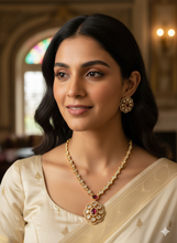 kundan ruby neck piece