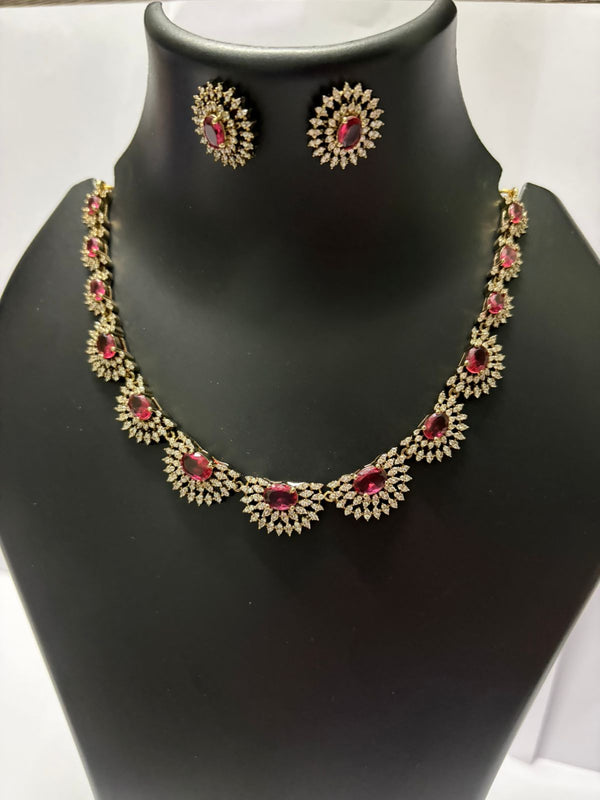 Beautiful imitation ruby necklace