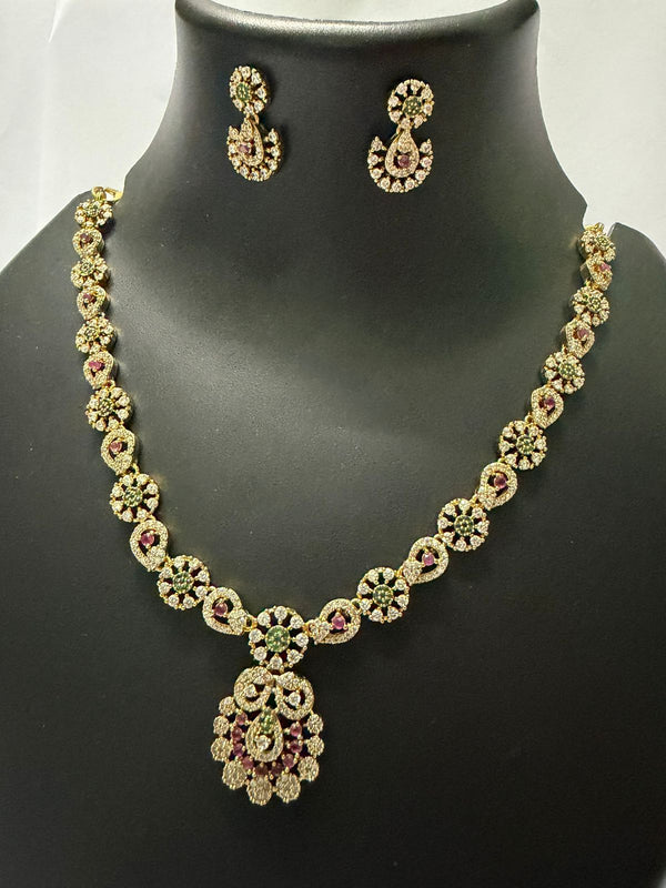 Multi color CZ Necklace
