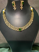 Interchangeable Stone AD White Stones Necklace Set.