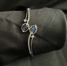 Blue American diamond cuff bracelet