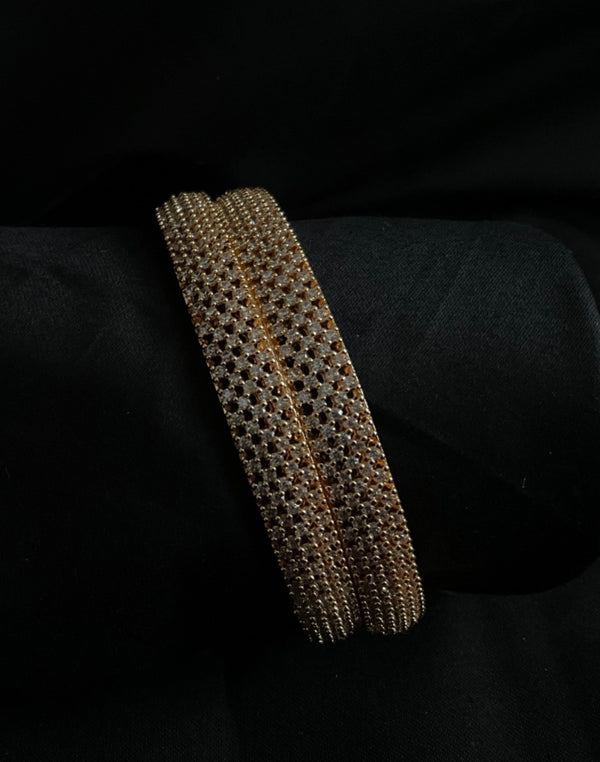 gold plated CZ stone bangles