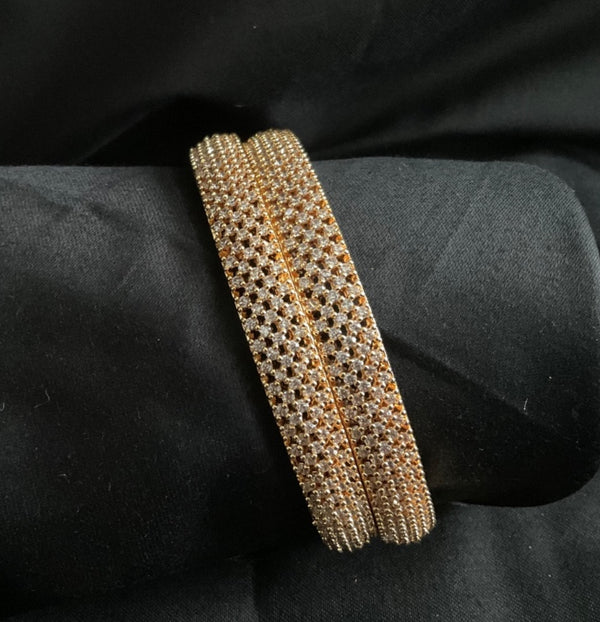 gold plated CZ stone bangles