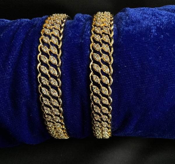 Imitation white stone bangles