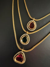 Multicolored three layered necklace