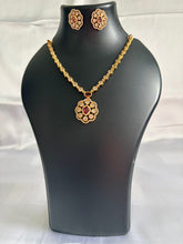 kundan ruby neck piece