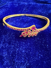 Gold plated ruby bracelet style#1112#