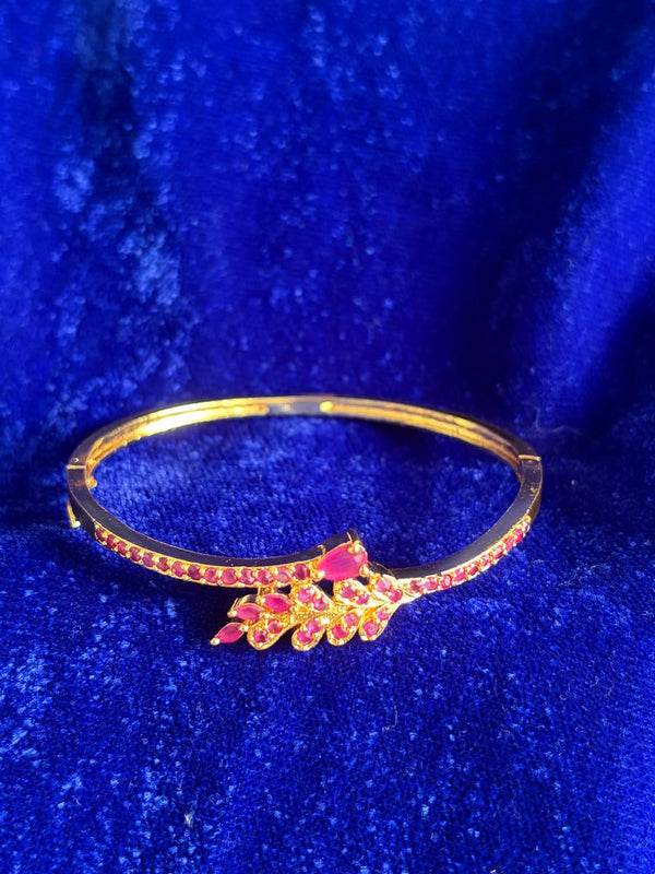 Gold plated ruby bracelet style#1112#
