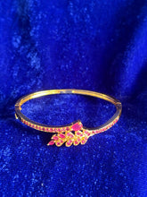 Gold plated ruby bracelet style#1112#