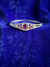 CZ ruby silver bracelet