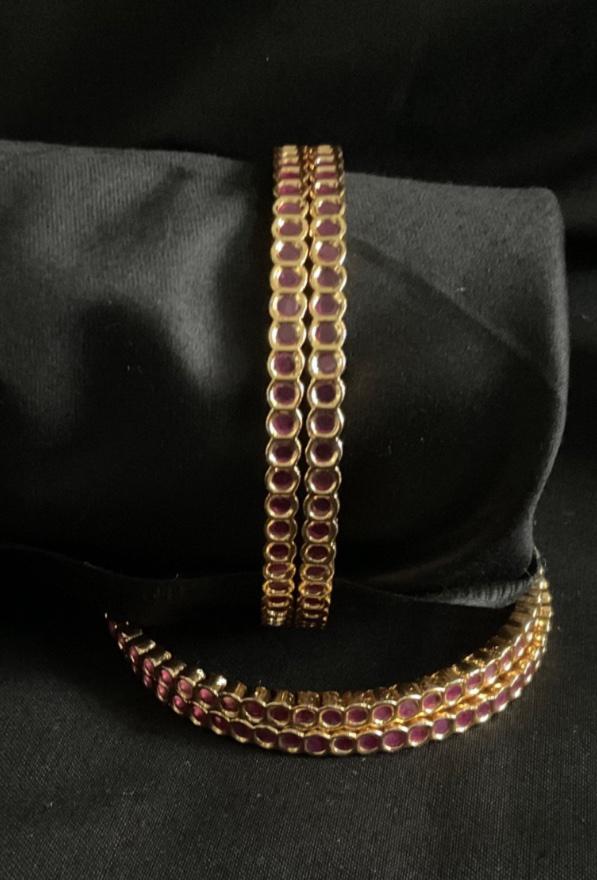 Imitation ruby bangles