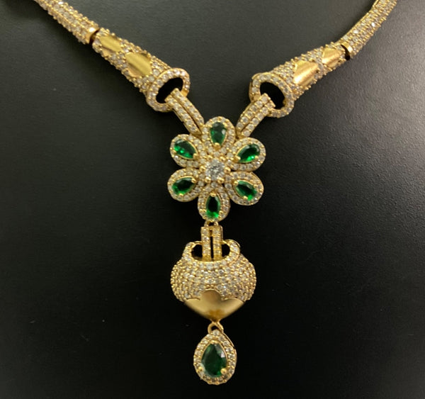 Emerald Green party necklace