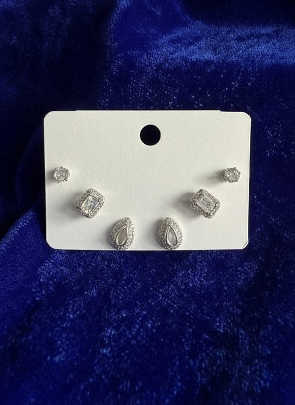 ear stud set of three