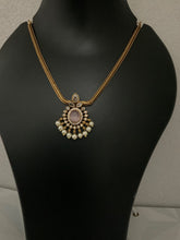 simple pink stone necklace #Style# 1316.