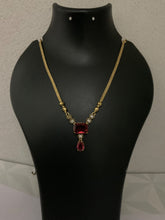Simple ruby necklace #style# 1311