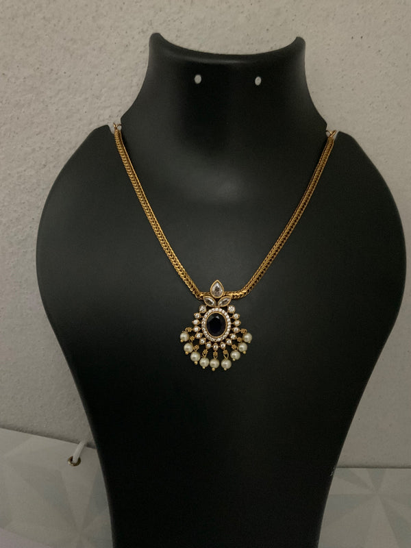 simple purple stone necklace #Style# 1318