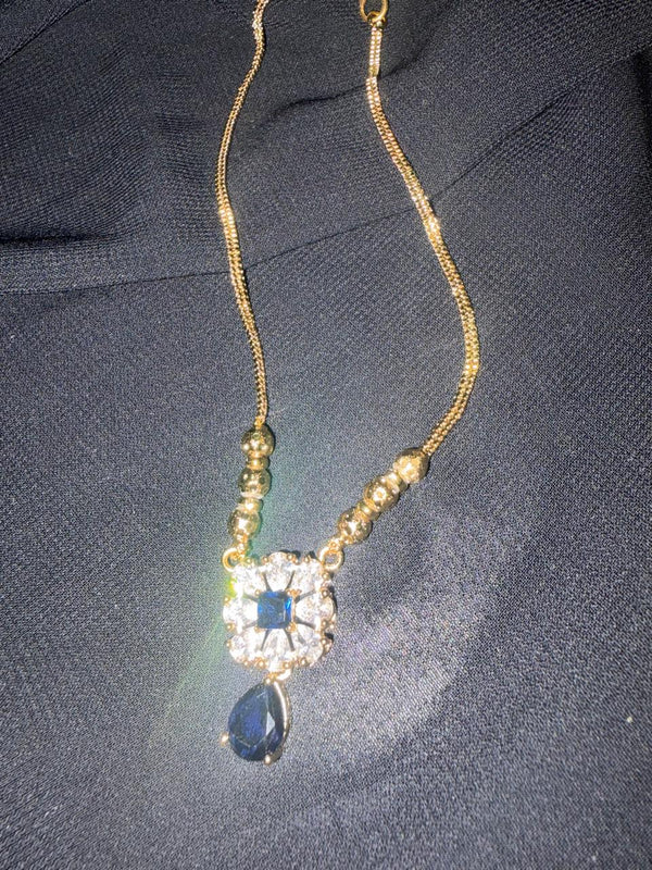 Simple necklace like green gold and diamond #Style# 1314