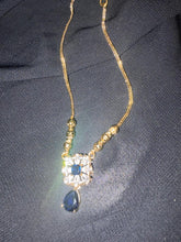 Simple necklace like green gold and diamond #Style# 1314