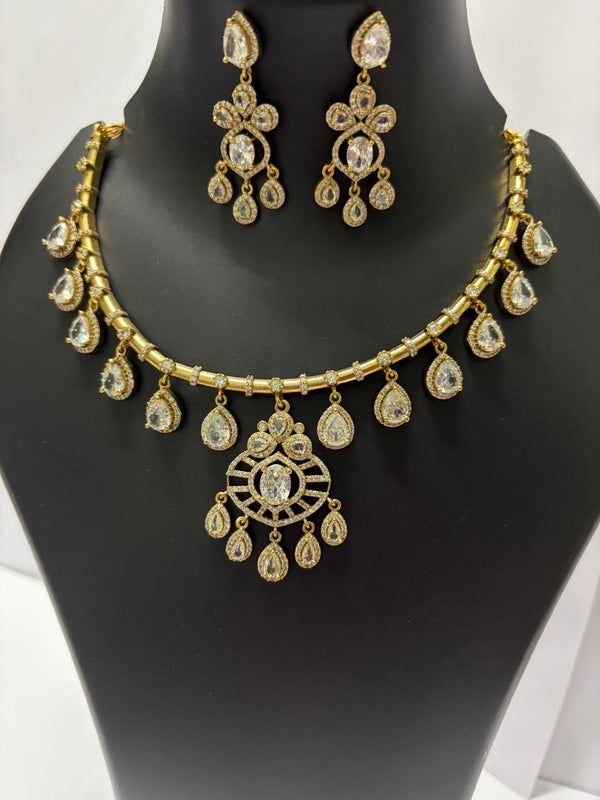 White polki party necklace set