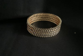 Imitation White Stone Bangles