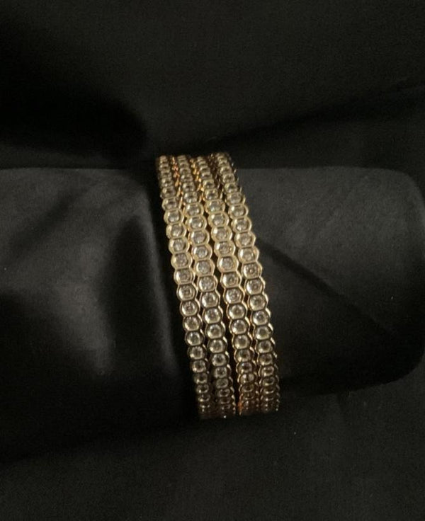 Imitation White Stone Bangles