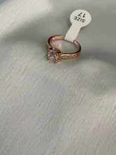Rose gold cubic zirconia engagement ring