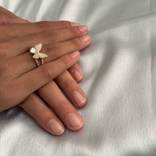 Enamel butterfly ring