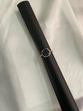 Rose gold sapphire studded adjustable ring
