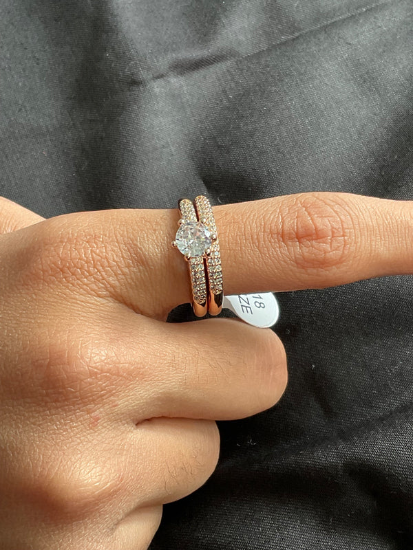 Engagement with matching band