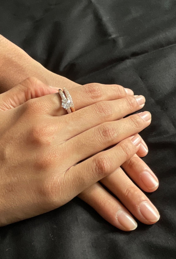 Engagement with matching band