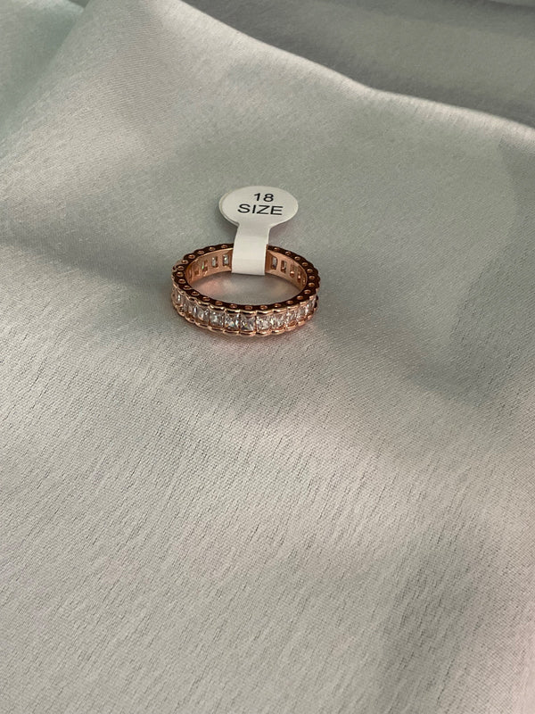 Rose gold party eternity band ring