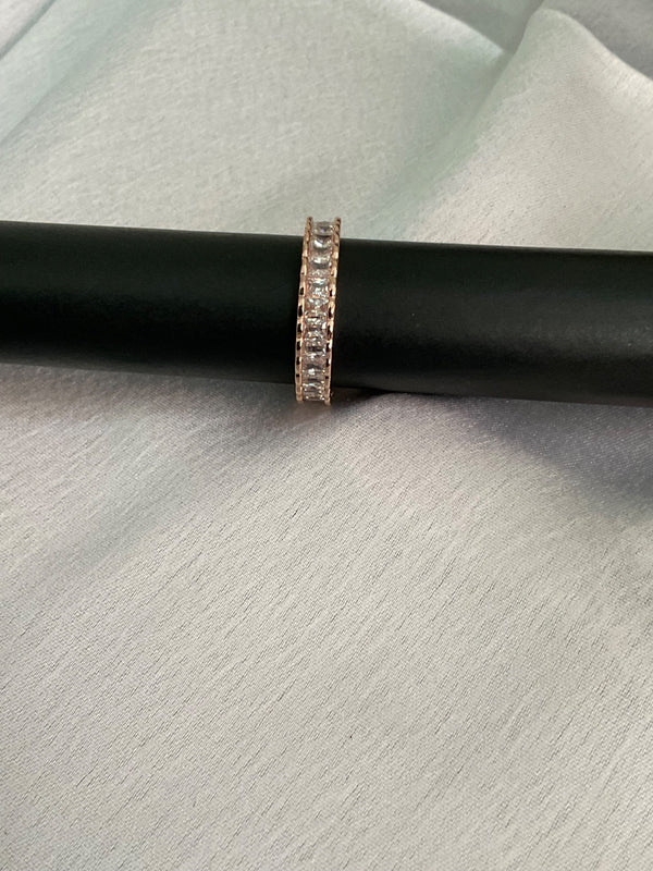 Rose gold party eternity band ring