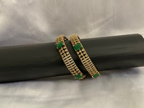 Emerald Victorian stone bangle