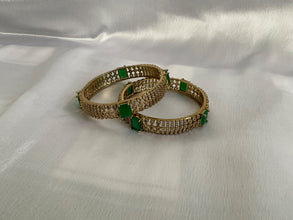 Emerald Victorian stone bangle