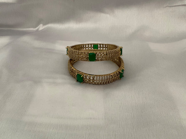 Emerald Victorian stone bangle
