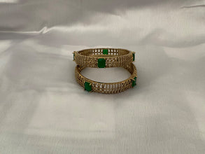 Emerald Victorian stone bangle