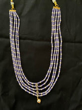 4 layered purple bead necklace