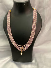 4 layered pink bead necklace